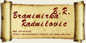 Branimirka Radmilović vizit kartica